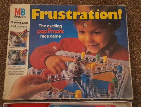 VINTAGE FRUSTRATION Board Game 1986 MB Games Family Hasbro Pop O Matic ...