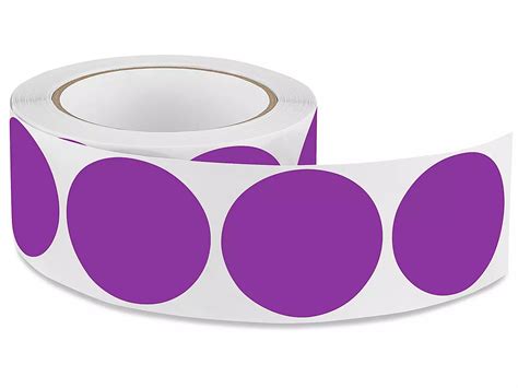 Blank Inventory Circle Labels - Purple, 2" S-1176PUR - Uline