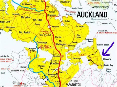 Howick Auckland map - Map of Howick Auckland (New Zealand)