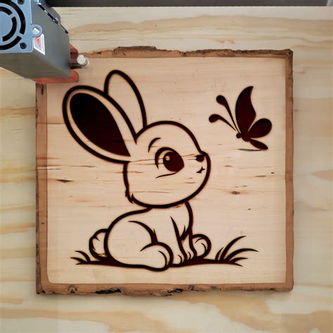 Bunny and Butterfly SVG: Cute Design for Cricut & Laser Machines