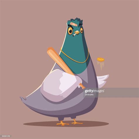 Thug life bandit pigeon criminal character cartoon vector – Artofit