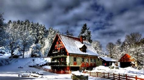 Winter Cottage Wallpapers - Top Free Winter Cottage Backgrounds - WallpaperAccess