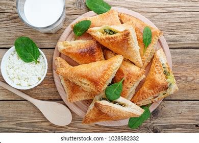 Puff Pastry Triangles Filled Feta Cheese Stock Photo 1028582332 ...