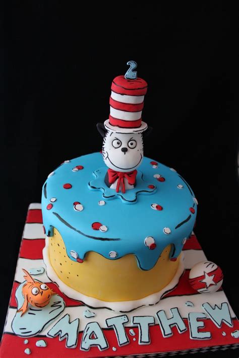 Cat in the Hat cake Fancy Cakes, Cute Cakes, Fondant Cakes, Cupcake Cakes, Fondant Baby ...