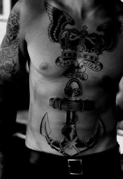 anchor | Cool chest tattoos, Body tattoo design, Stomach tattoos