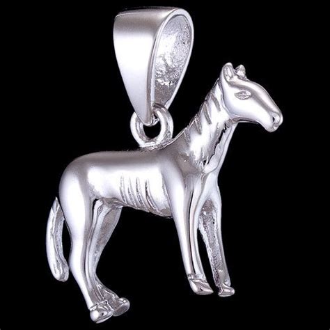 Solid sterling silver horse pendant, solid 925 sterling silver pendant | Sterling silver horse ...