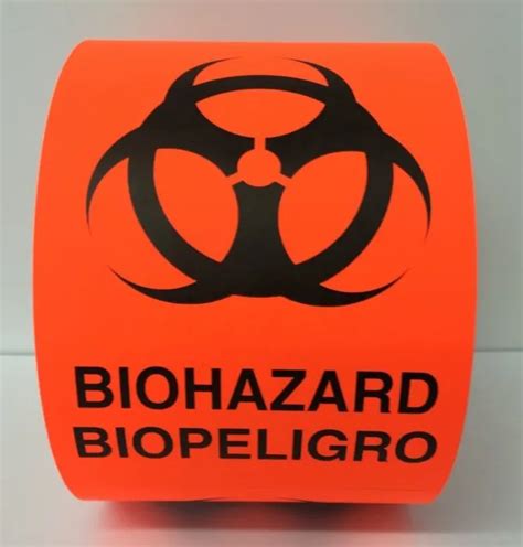 BR/RED BIOHAZARD D.O.T. Shipping Warning Caution Labels (3"x5", 250/Roll) $10.95 - PicClick
