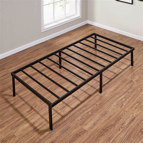 Mainstays 14" Heavy Duty Steel Slat Twin Platform Bed Frame, Black ...