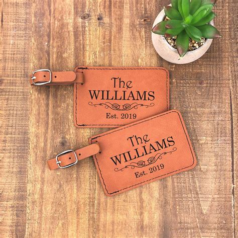 Personalized Luggage Tags Set of 2 Custom Luggage Tag | Etsy