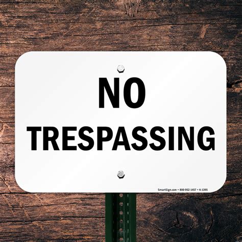 No Trespassing Sign, SKU: K-1395