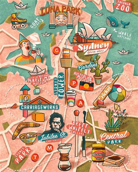 Art & Collectibles Prints Map Travel Tourist Memory Travel Poster Plan Illustration Geo Map ...