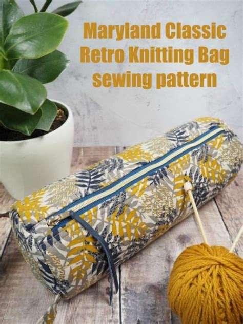 Maryland Classic Retro Knitting Bag sewing pattern - Sew Modern Bags