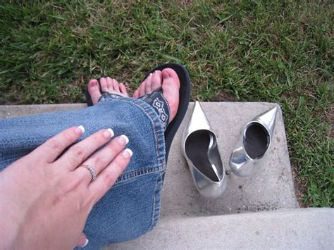 girly | I'm wearing acrylic nails, pink nail polish and heel… | Flickr