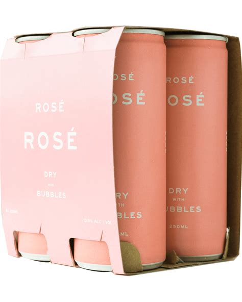 Rose Rose Dry with Bubbles 4 x 250ml | Drinks packaging design, Drinks design, Food packaging design