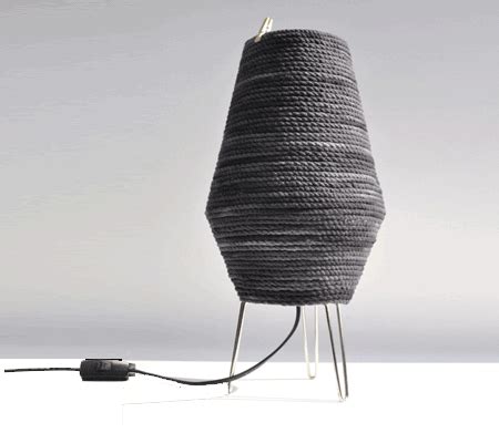 HOME DZINE Craft Ideas | Table lamp from rope and plastic