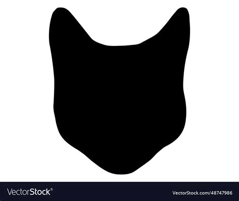 Cat head silhouette art Royalty Free Vector Image