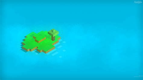 Isometric Minecraft Island (HD 1920x1080) by theFoldager on DeviantArt