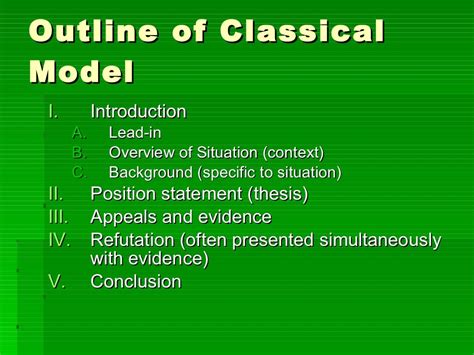 Classical Model of Argument