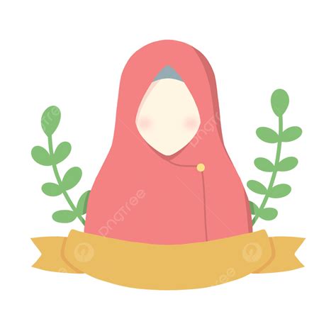 Cute Hijabi Girl With Banner, Hijab Girl, Profile, Banner Templates PNG Transparent Clipart ...