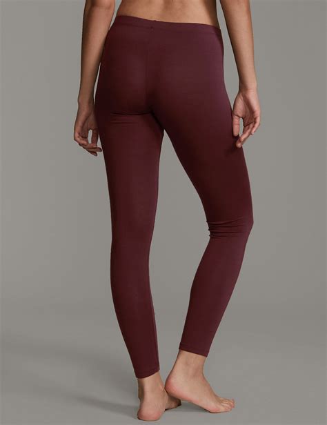 Marks and Spencer - - M&5 BURGUNDY Heatgen Thermal Leggings - Size 10 to 16