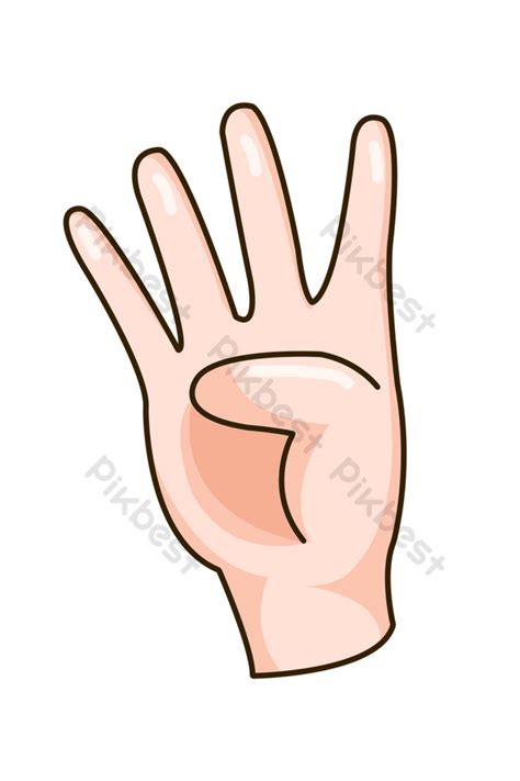 Outstretched Four Fingers Gesture Illustration PNG Images | PSD Free Download - Pikbest