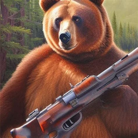 Bear with a gun by H1Welc0metoChilis on DeviantArt