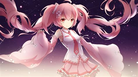 Download Sakura Miku Anime Vocaloid HD Wallpaper by 最poi的Nia