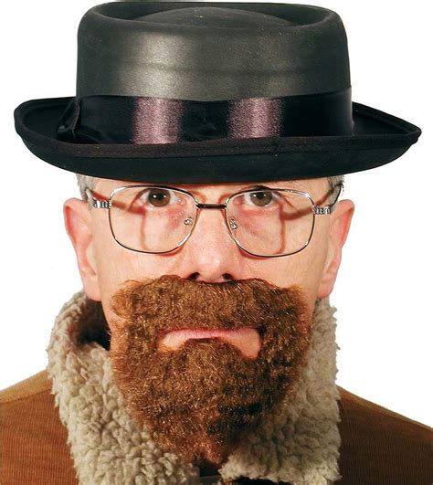 Walter White Heisenberg Breaking Bad Porkpie Hat Glasses Goatee Costume Kit