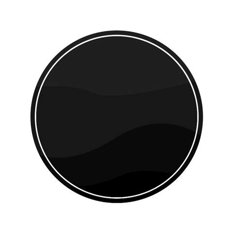 a black and white circular object on a white background