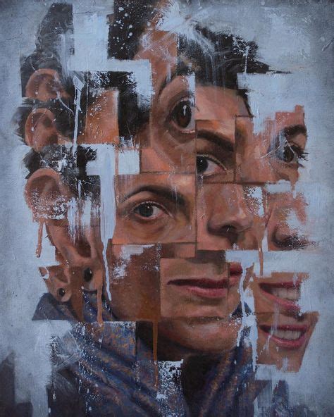 9 Fragmented Portrait Painting ideas | portrait painting, a level art ...