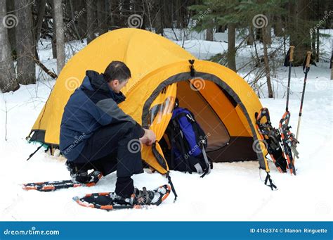 Pitching the Tent stock photo. Image of climate, adventure - 4162374