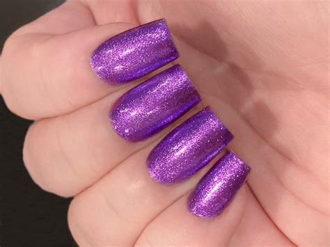 Electric Vibes- Bright Purple Metallic Foil Nail Polish: Custom-Blended Glitter Nail Polish ...