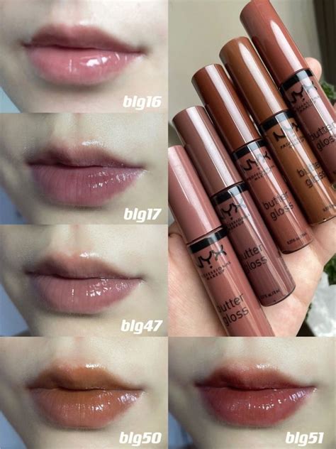 NYX Professional Butter Gloss — Glossy lips, Douyin lip look in 2023 | Makeup swatches, Lip ...
