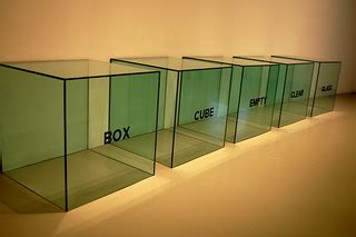 box cube empty clear glass 1965 | joseph kosuth | jacky_oh_yeah | Flickr