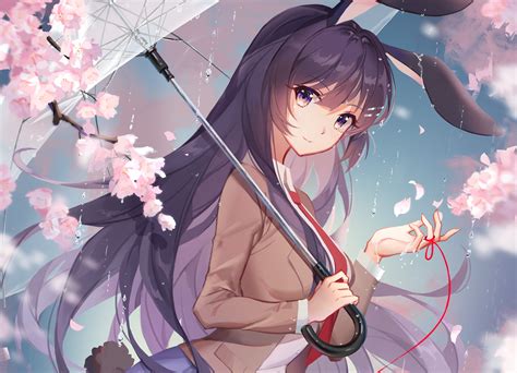 #Anime Seishun Buta Yarou wa Bunny Girl Senpai no Yume wo Minai Cherry Blossom Mai Sakurajima # ...