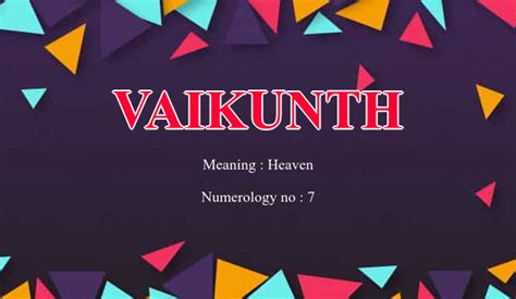 Vaikunth Name Meaning