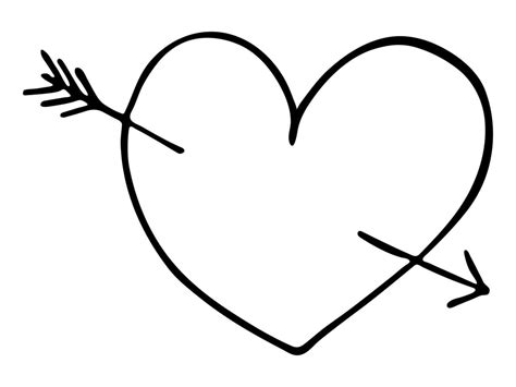 Simple hand drawn heart illustration. Cute valentine's day heart doodle. Love clipart 7772242 ...