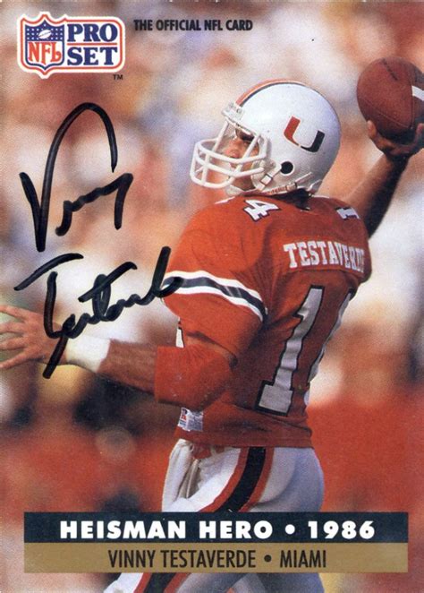 Testaverde, Vinny | The Football Autograph Encyclopedia