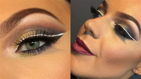 Ballrom Dancing Makeup Mint Slice Eyes w Burgundy Lips - YouTube