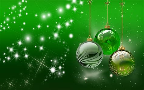 Download Sparkles Green Christmas Ornaments Holiday Christmas HD Wallpaper