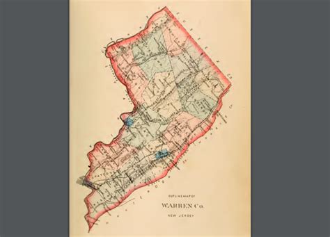 Warren County Map Nj - Cities And Towns Map