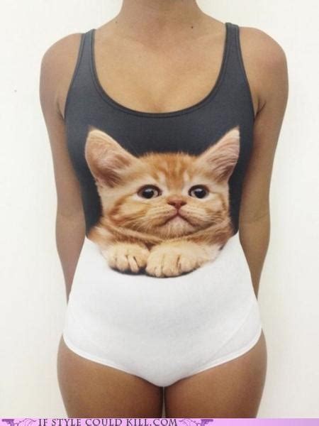 Adorable kitty-cat bathing suit. | Funnies | Pinterest