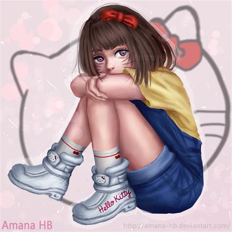 Anime Hello Kitty Art by Amana_HB