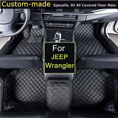 Car Floor Mats for JEEP Wrangler JK 2 / 4 doors 2 doors Sahara Rubicon Custom Carpets Car ...