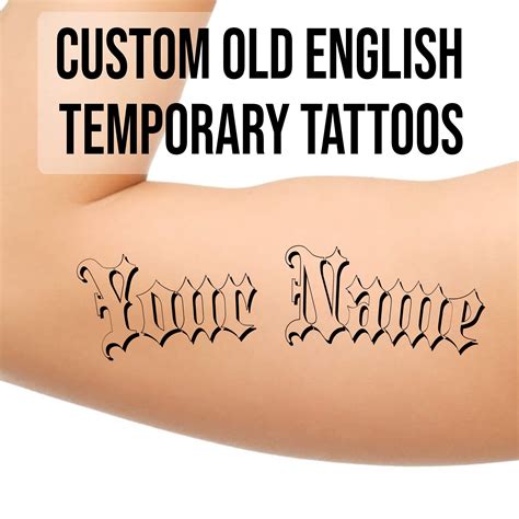 Old English Cursive Font Tattoo
