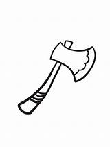 Minecraft Axe Coloring sketch template
