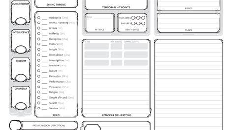 D&D Character Sheet Png : This custom, 5th edition character sheet was made to be familiar for ...