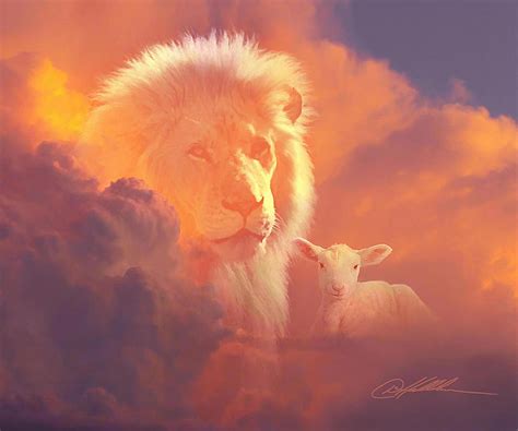 Lion and the Lamb Painting by Danny Hahlbohm