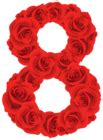 Red Roses Number Eight PNG Clipart Image | Gallery Yopriceville - High-Quality Free Images and ...
