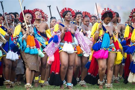 Ludzidzini, Swaziland, Africa - Annual Umhlanga, or reed dance ceremony, in which up to 100,000 ...